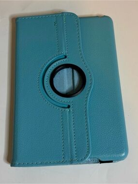 Blue mini IPad cover for 1,2,3 versions Rotating Tablet Case Cover